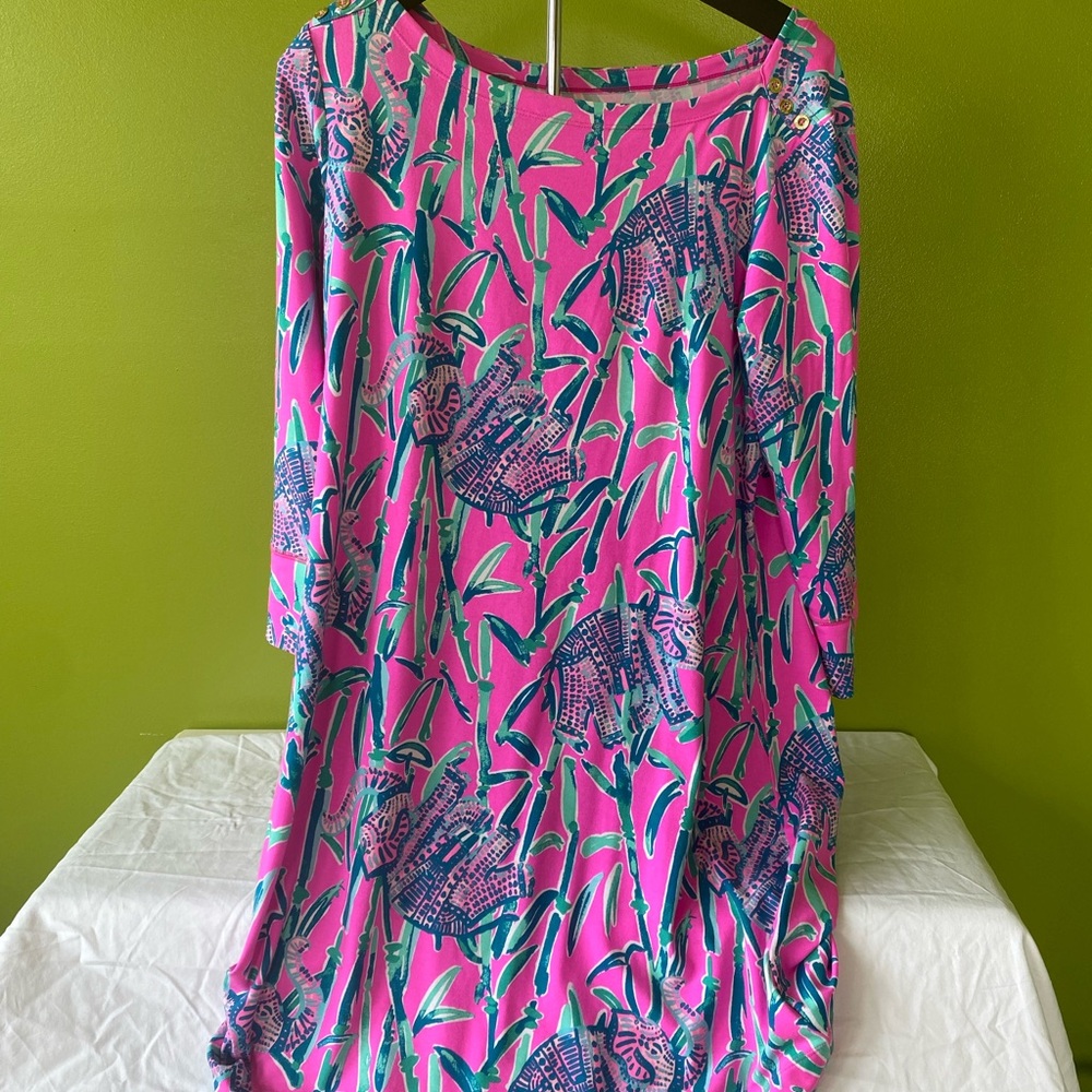 Lilly Pulitzer Pink and Green Patterned Dress